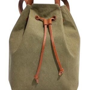 Madewell The Canvas Somerset  Backpack with leather straps
